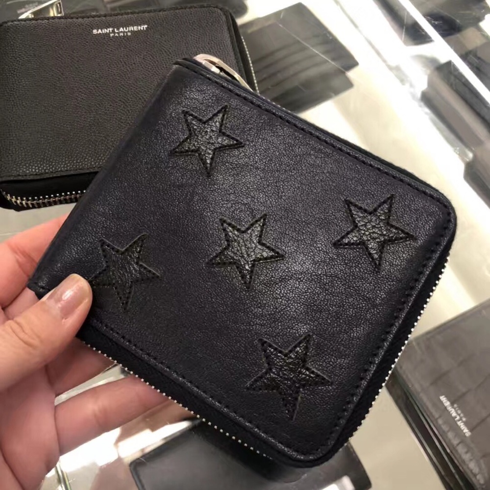 YSL mens black wallet